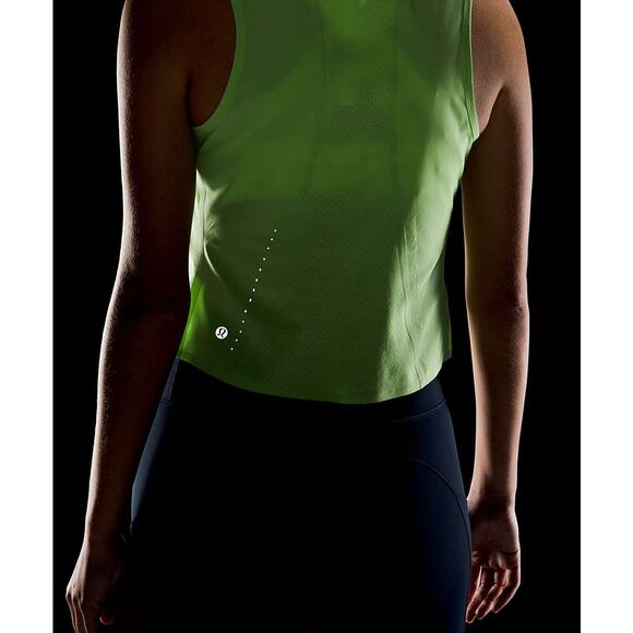 Lululemon Swift Ventilated Running Tank Top in Scream Green Light Size 2 - Picture 3 of 7